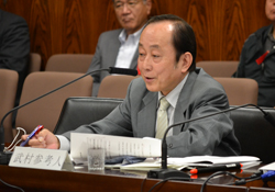 参議院で武村副理事長が意見陳述  神戸医療産業都市から日本版NIHの危険性語る