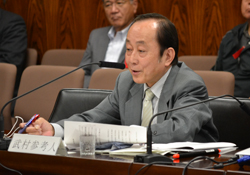 参議院で武村副理事長が意見陳述 神戸医療産業都市から日本版NIHの危険性語る